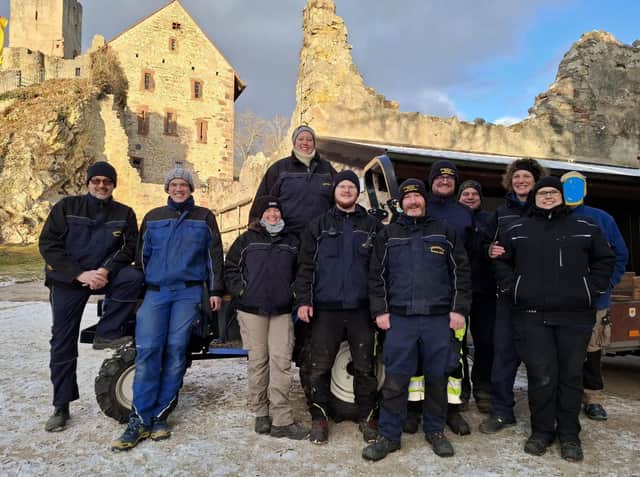 die Arbeitsgruppe im Winter