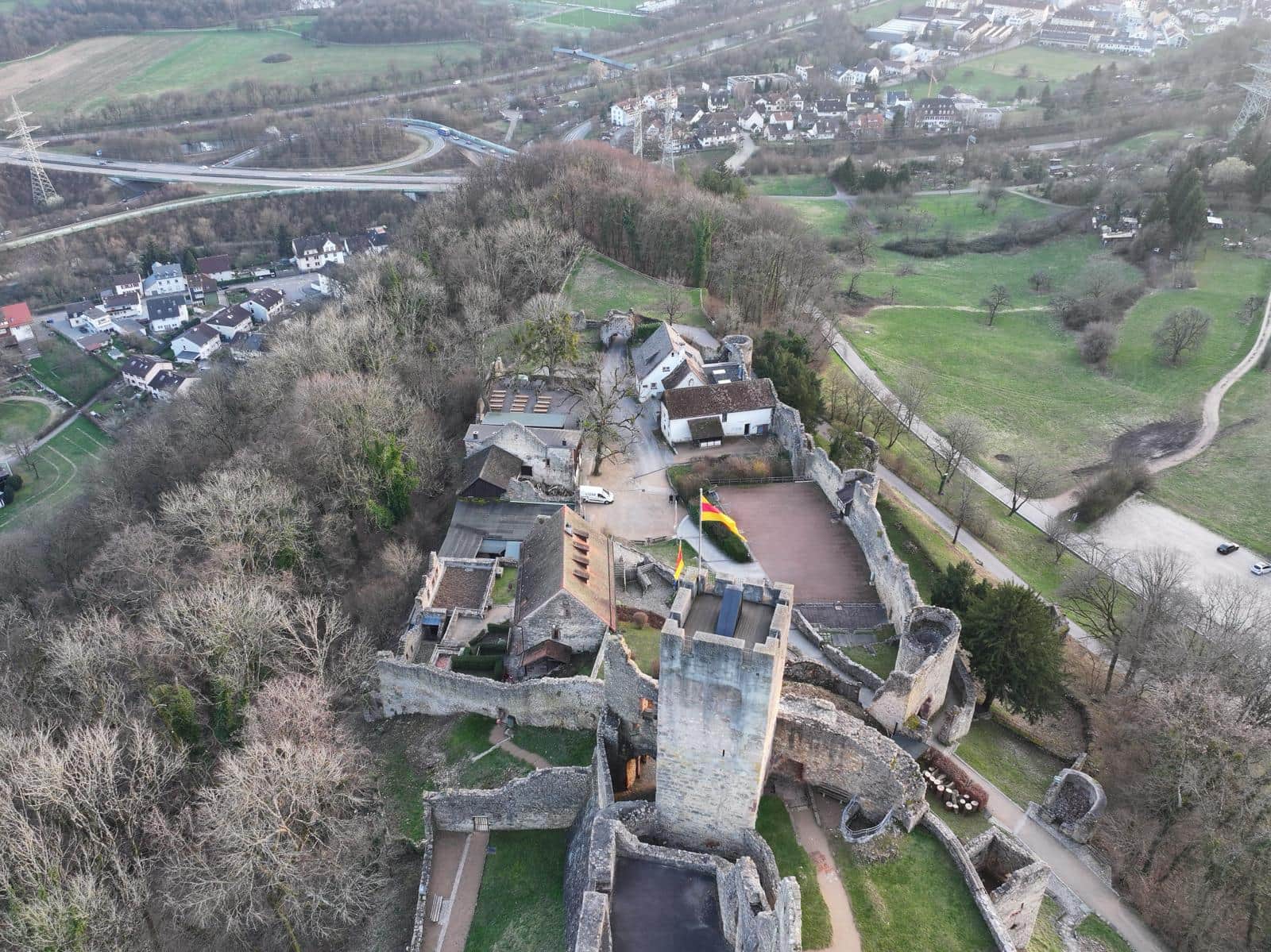 Drohnenblick von Norden aus