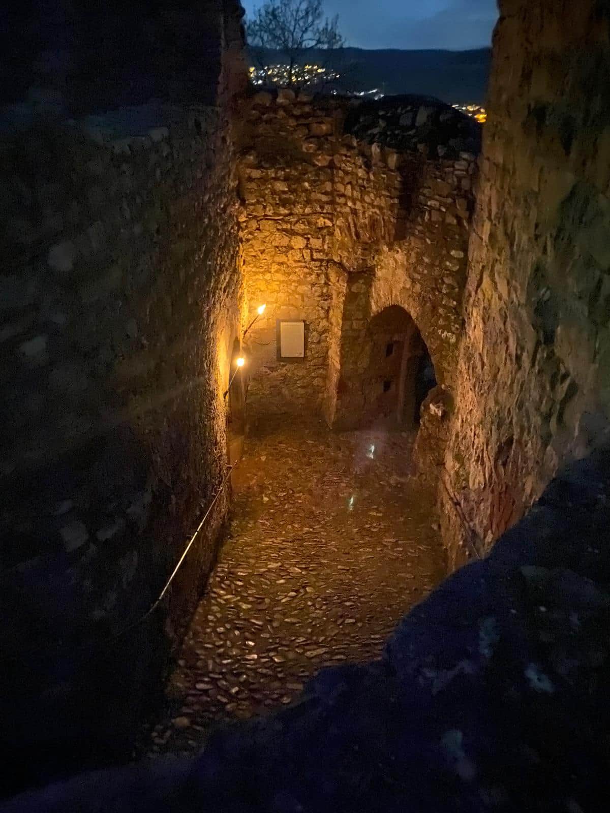 Blick auf Eingang vom Vorratskeller